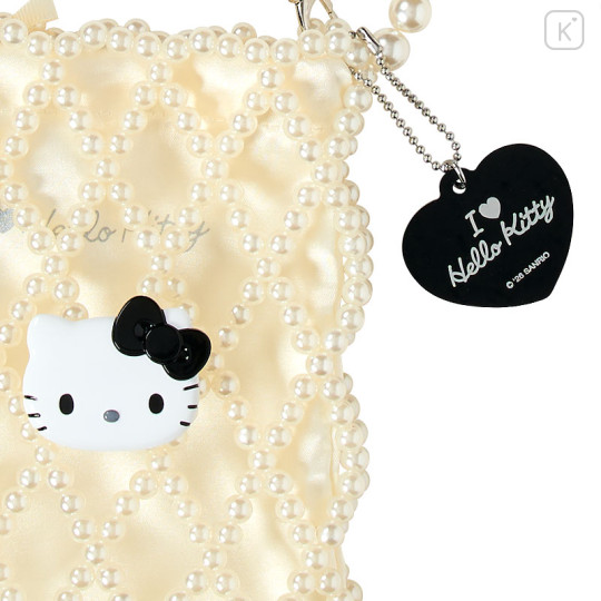 Japan Sanrio Original Pearl Bead Bag - Hello Kitty : I Love Hello Kitty - 2