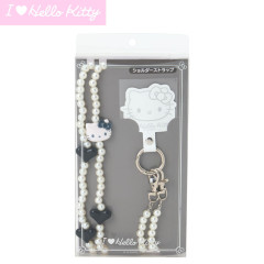 Japan Sanrio Original Shoulder Strap - Hello Kitty : I Love Hello Kitty Black