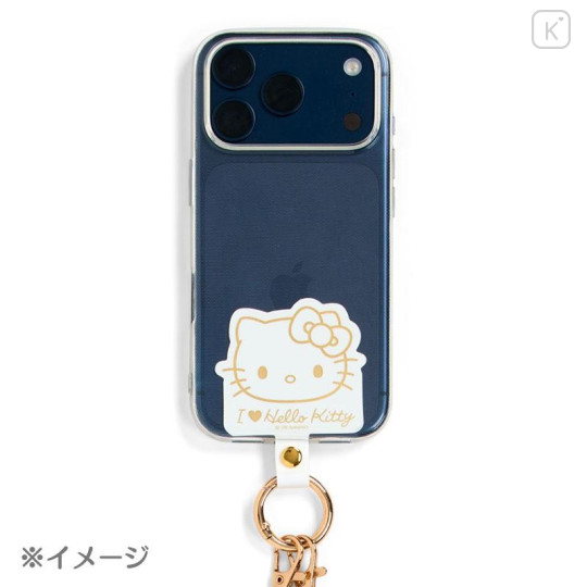 Japan Sanrio Original Shoulder Strap - Hello Kitty : I Love Hello Kitty Black - 4