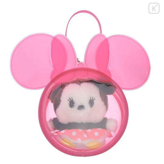 Japan Disney Store 2-Way Style Clear Window Display Pouch & Crossbody Bag - Minnie : Heart-Pounding Pink - 4