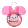 Japan Disney Store 2-Way Style Clear Window Display Pouch & Crossbody Bag - Minnie : Heart-Pounding Pink - 4