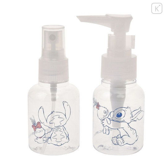 Japan Disney Store Pump & Spray Bottle & Case & Pouch Set - Stitch : Blue - 6