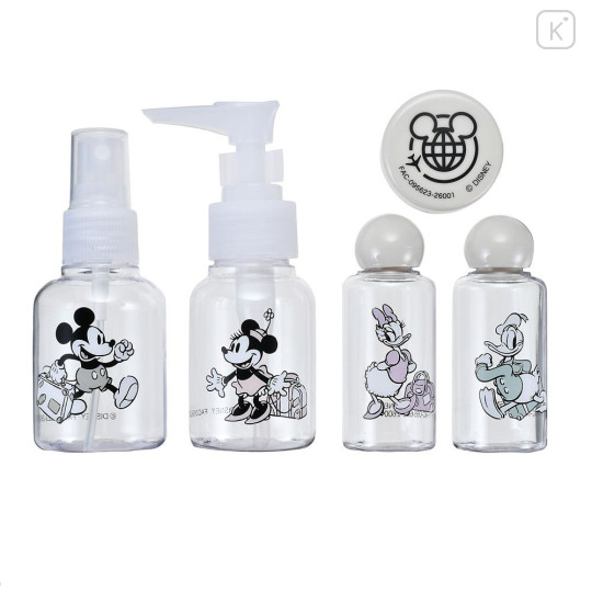 Japan Disney Store Pump & Spray Bottle & Case & Pouch Set - Mickey & Friends - 4