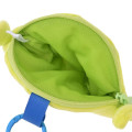 Japan Disney Store Fluffy Plush Mini Pouch with Carabiner - Toy Story Little Green Men Aliens : Face - 3