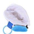 Japan Disney Store Fluffy Plush Mini Pouch with Carabiner - Donald : Face - 3