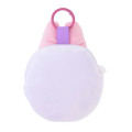Japan Disney Store Fluffy Plush Mini Pouch with Carabiner - Daisy : Face - 2