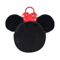 Japan Disney Store Fluffy Plush Mini Pouch with Carabiner - Minnie : Face - 2