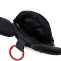 Japan Disney Store Fluffy Plush Mini Pouch with Carabiner - Mickey : Face - 3