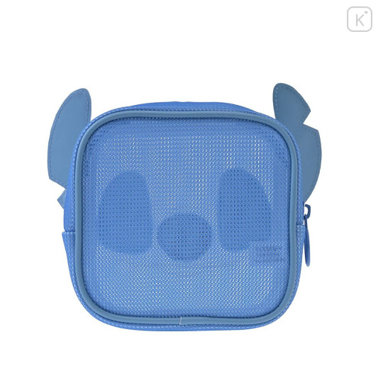 Japan Disney Store Mesh Cosmetic Pouch - Stitch : Face - 3