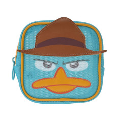 Japan Disney Store Mesh Cosmetic Pouch - Perry the Platypus : Agent P Face