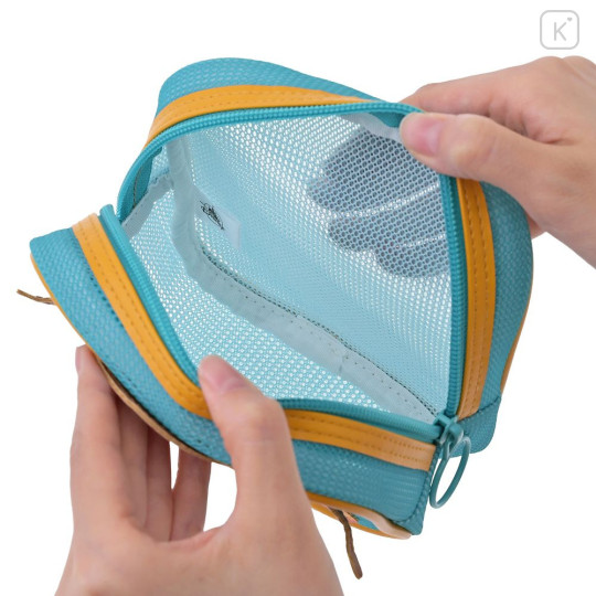 Japan Disney Store Mesh Cosmetic Pouch - Perry the Platypus : Agent P Face - 4