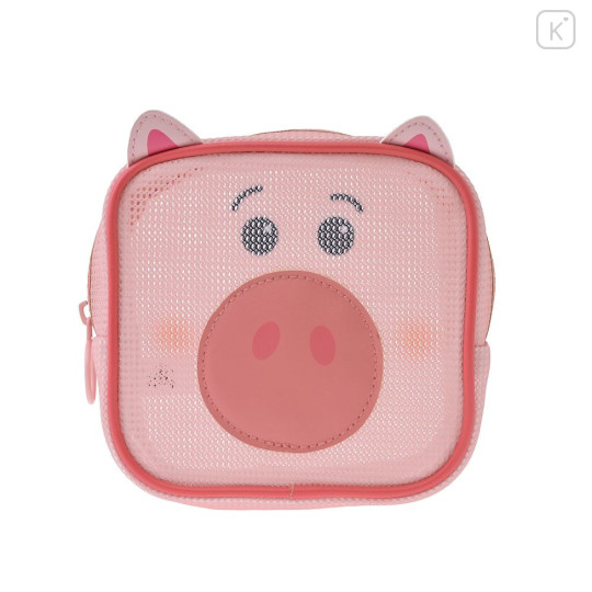Japan Disney Store Mesh Cosmetic Pouch - Toy Story Hamm : Face - 1