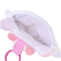 Japan Disney Store Fluffy Plush Mini Pouch with Carabiner - Marie : Face - 3