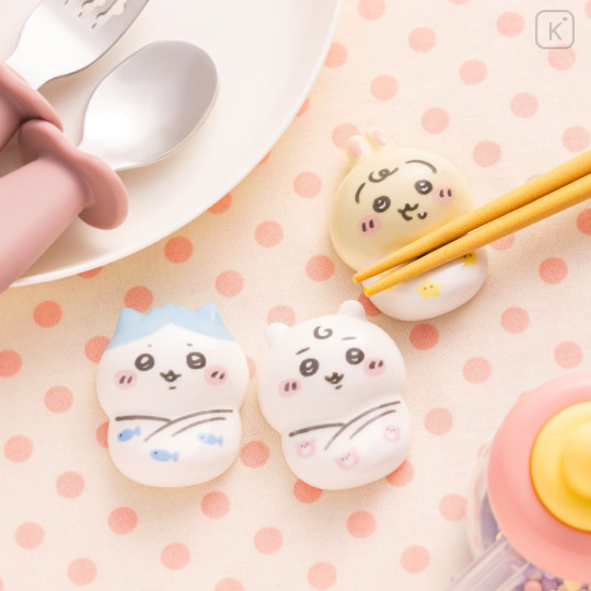 Japan Chiikawa Porcelain Chopstick Rest - Hachiware : Chiikawa Baby Swaddle - 2