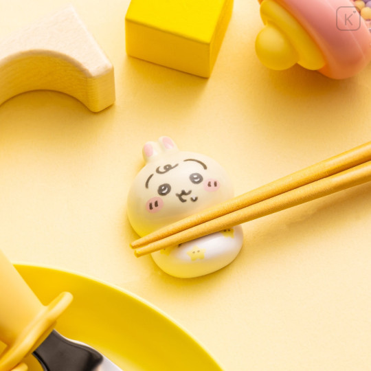 Japan Chiikawa Porcelain Chopstick Rest - Usagi : Chiikawa Baby Swaddle - 6