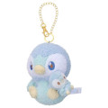Japan Pokemon Plush Mascot Bag Charm - Piplup : Pokepeace Holding Mini Me Doll - 2