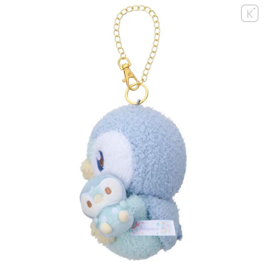 Japan Pokemon Plush Mascot Bag Charm - Piplup : Pokepeace Holding Mini Me Doll - 3