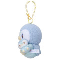 Japan Pokemon Plush Mascot Bag Charm - Piplup : Pokepeace Holding Mini Me Doll - 3
