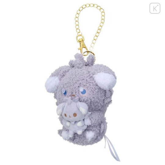 Japan Pokemon Plush Mascot Bag Charm - Espurr : Pokepeace Holding Mini Me Doll - 2