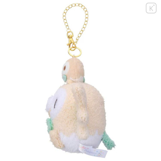 Japan Pokemon Plush Mascot Bag Charm - Rowlet : Pokepeace Holding Mini Me Doll - 3