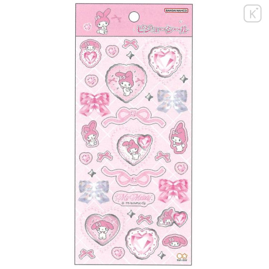 Japan Sanrio Jewel Sticker - My Melody : Pink - 1