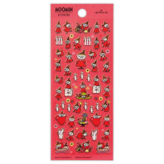 Japan Moomin Hallmark Gold Sticker - Hattifatteners & Little My : Red