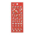 Japan Peanuts Hallmark Gold Sticker - Snoopy & Woodstock : Hearts - 2