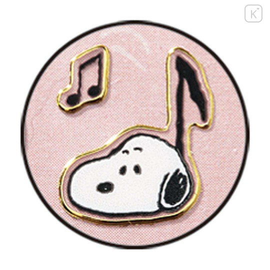 Japan Peanuts Hallmark Gold Sticker - Snoopy & Woodstock : Music - 3