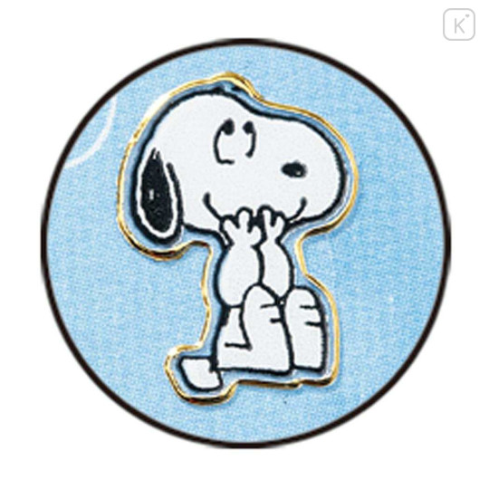 Japan Peanuts Hallmark Gold Sticker - Snoopy & Woodstock : Siblings - 3