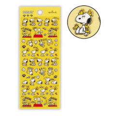 Japan Peanuts Hallmark Gold Sticker - Snoopy & Woodstock : Friends