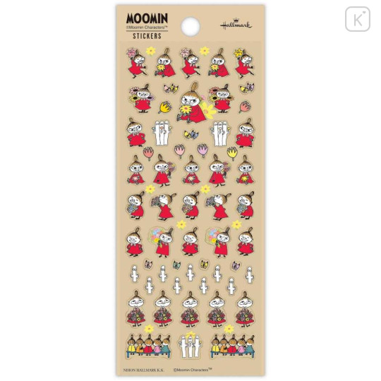 Japan Moomin Hallmark Gold Sticker - Hattifatteners & Little My - 2