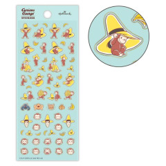 Japan Curious George Hallmark Gold Sticker - Yellow Hat