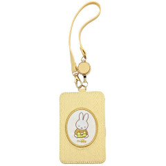 Japan Miffy Pass Case Card Holder & Reel - Spring Yellow