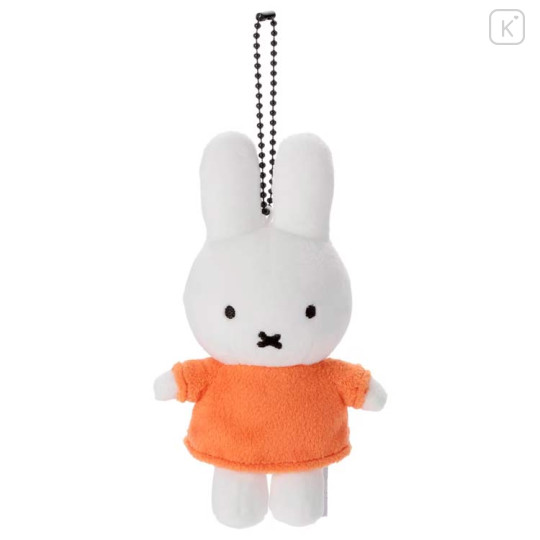 Japan Miffy Beans Collection Plush Keychain - Orange Dress - 1