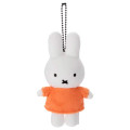 Japan Miffy Beans Collection Plush Keychain - Orange Dress - 1