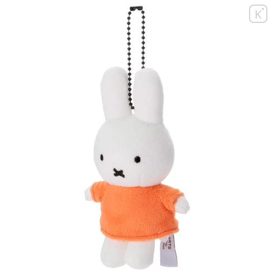 Japan Miffy Beans Collection Plush Keychain - Orange Dress - 2