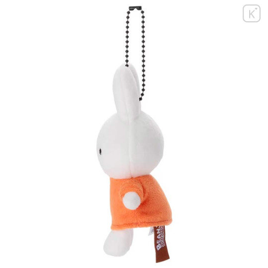 Japan Miffy Beans Collection Plush Keychain - Orange Dress - 3