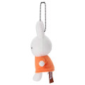 Japan Miffy Beans Collection Plush Keychain - Orange Dress - 3
