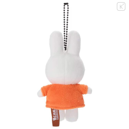 Japan Miffy Beans Collection Plush Keychain - Orange Dress - 4