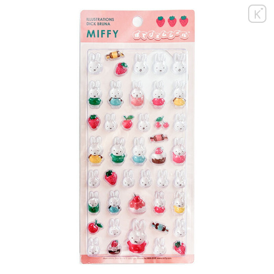 Japan Miffy Plump Gem Sticker - Pink - 1