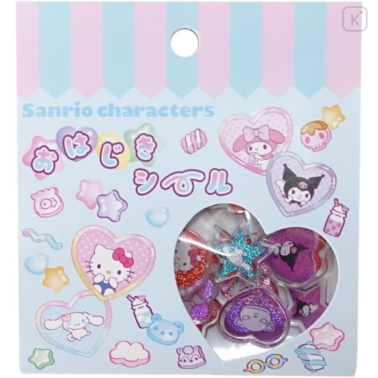 Japan Sanrio Glittery Glass Stickers - B - 1