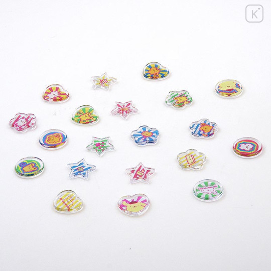 Japan Sanrio Glittery Glass Stickers - Pompompurin : 30th Anniversary A - 3