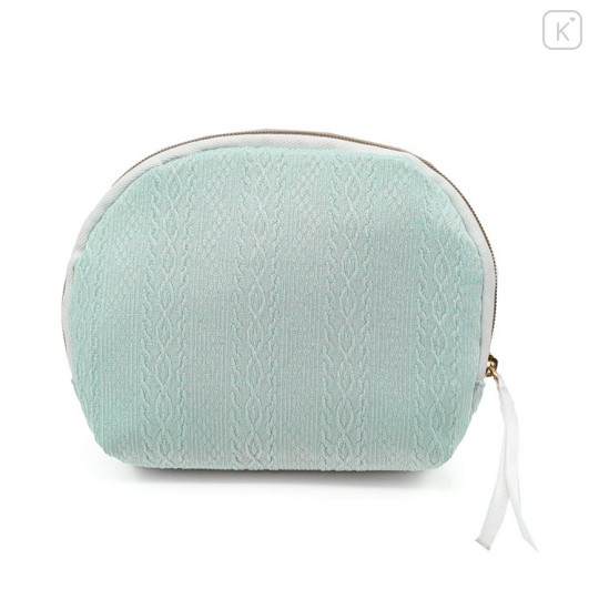 Japan Miffy Round Cosmetic Pouch - Spring Knit Bear - 2