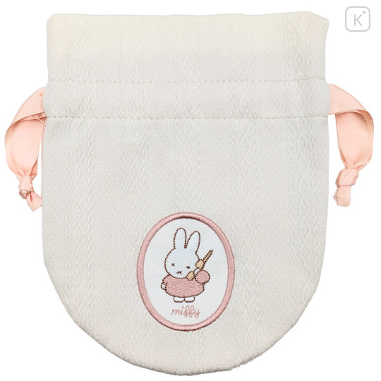 Japan Miffy Drawstring Bag - Spring Knit White - 1