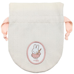 Japan Miffy Drawstring Bag - Spring Knit White