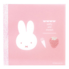 Japan Miffy Translucent Square Memo Pad - Sherbet Strawberry Pink