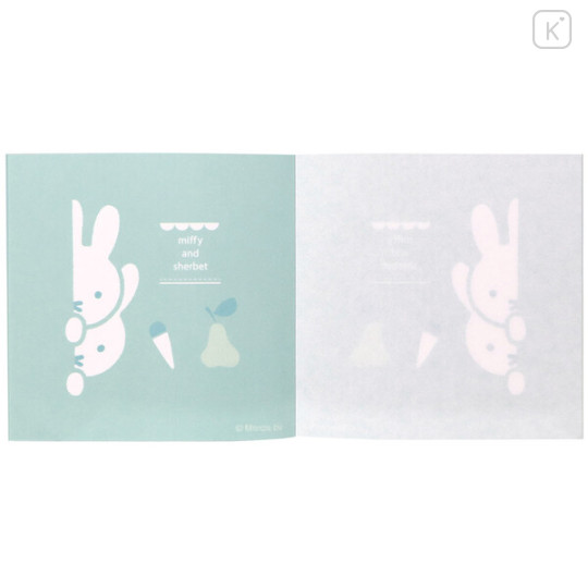 Japan Miffy Translucent Square Memo Pad - Sherbet Hiding - 2