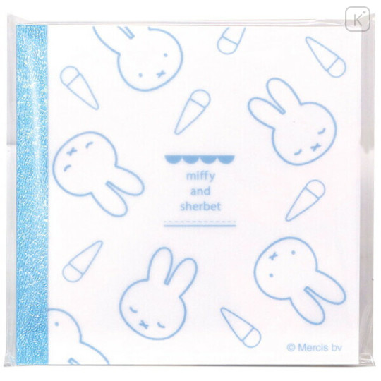 Japan Miffy Translucent Square Memo Pad - Sherbet Blue - 1