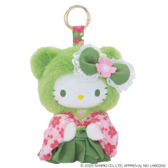 Japan Sanrio Plush Mascot Keychain - Hello Kitty : Fine Face Matcha Bear