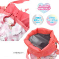 Japan Sanrio Insulated Cooler Plastic Bottle Holder with Shoulder Strap - My Melody : Plaid - 3